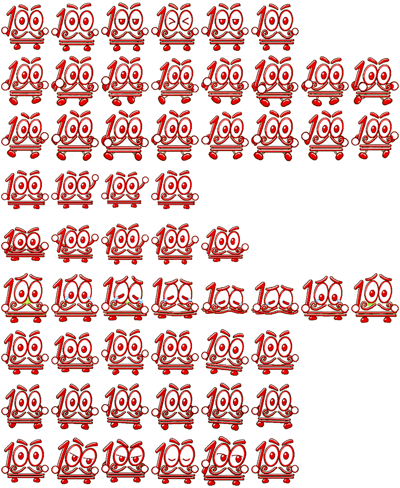 100点おじさん spritesheet preview