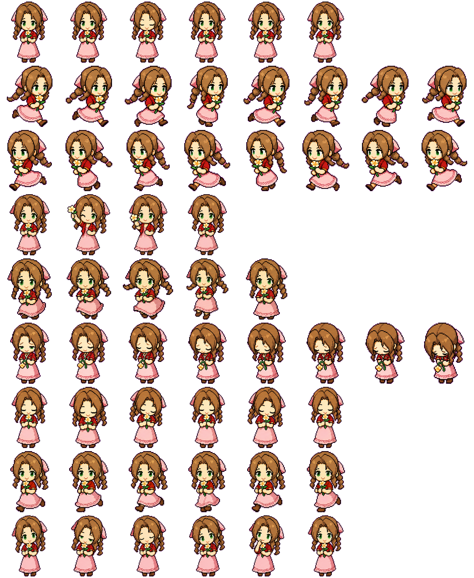 Aerith spritesheet preview