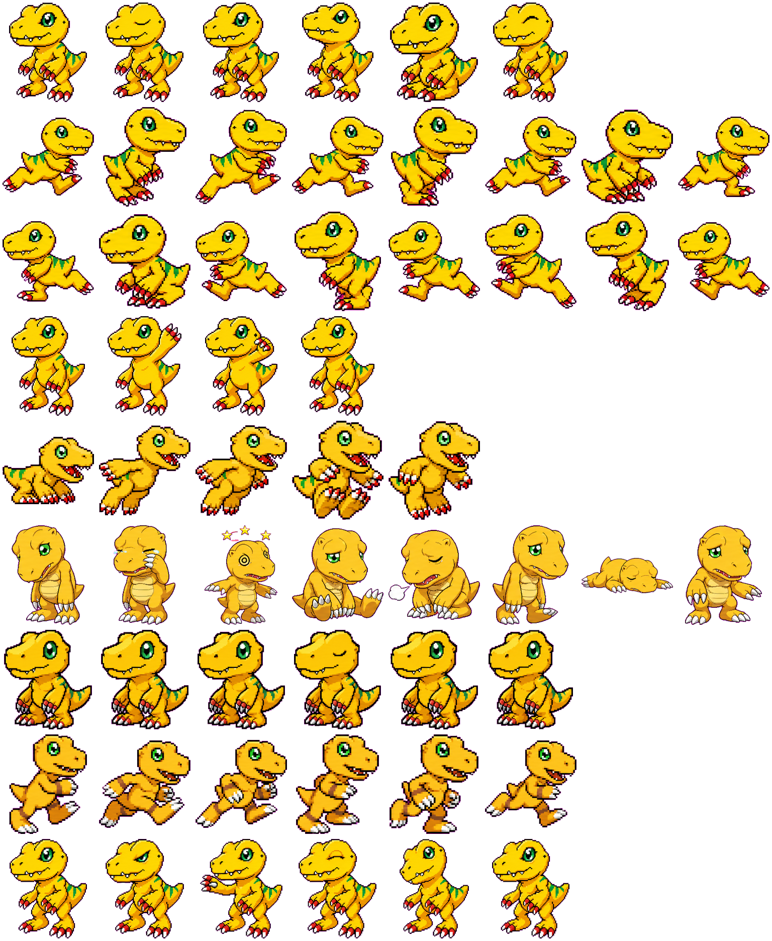 Agumon spritesheet preview