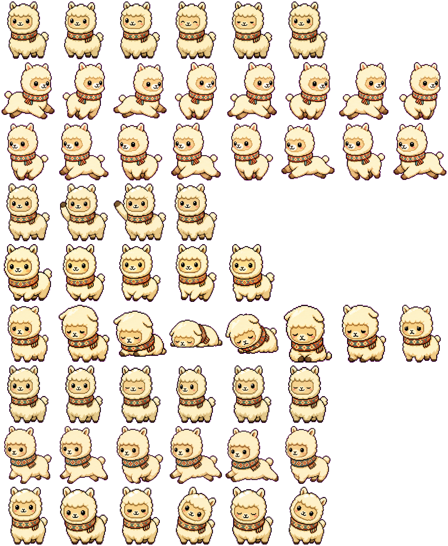 Alpaquita spritesheet preview