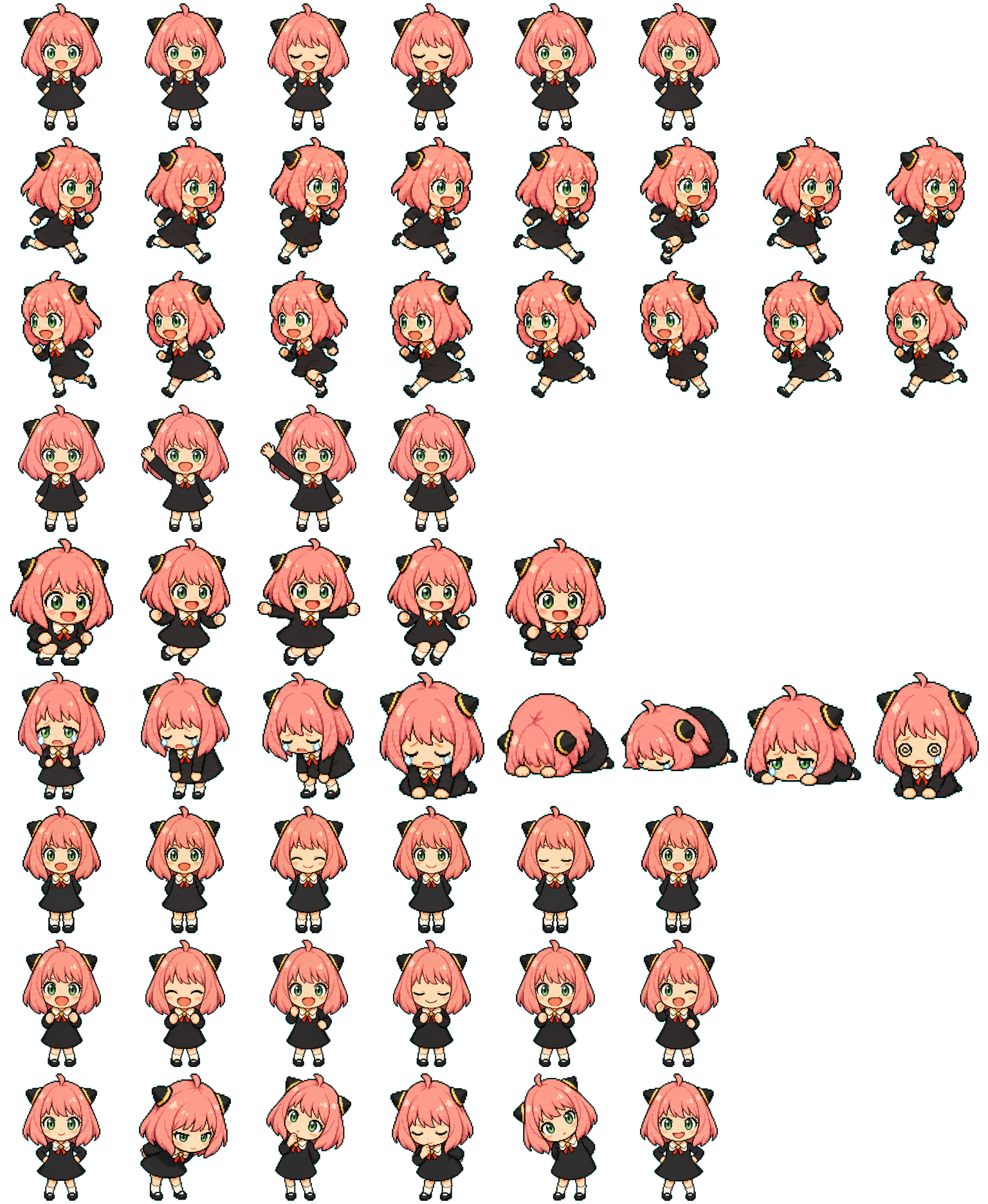 Anya spritesheet preview