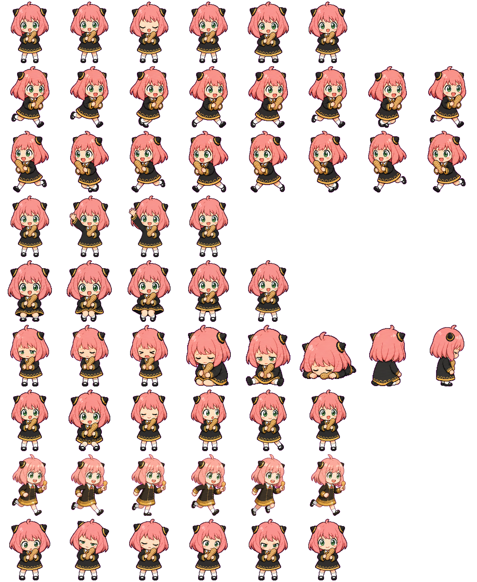 Anya spritesheet preview