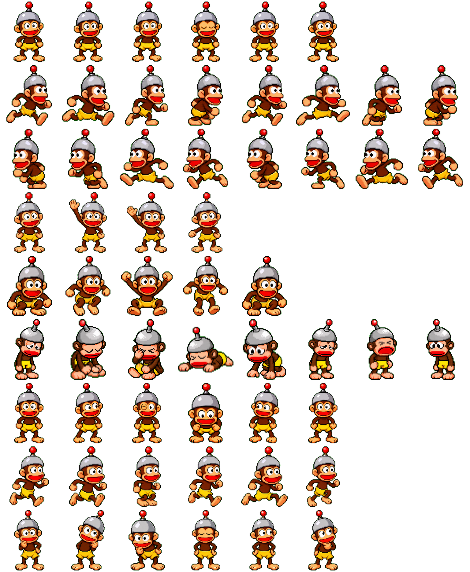 Ape Escape Monkey spritesheet preview