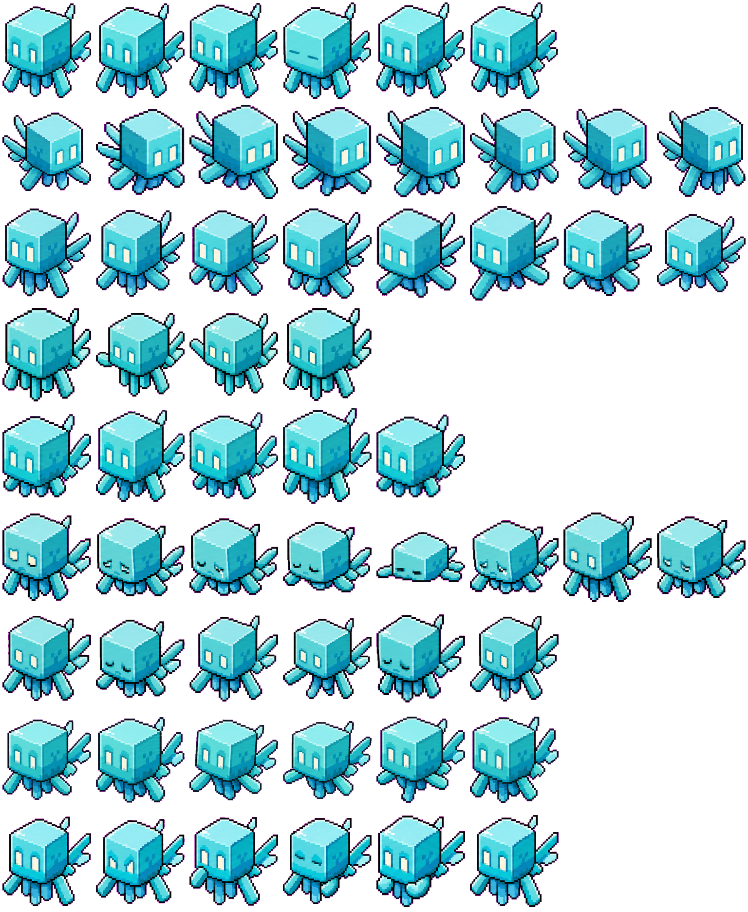 Aqua Wisp spritesheet preview