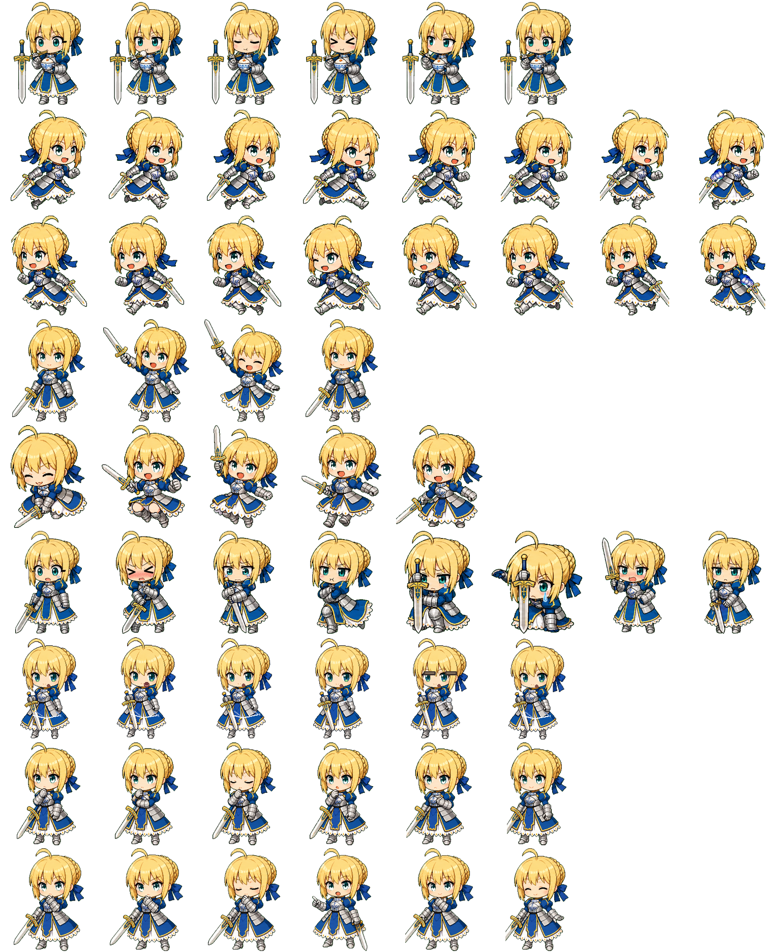 Artoria Saber Codex Pet アニメーションデスクトップペットのプレビュー