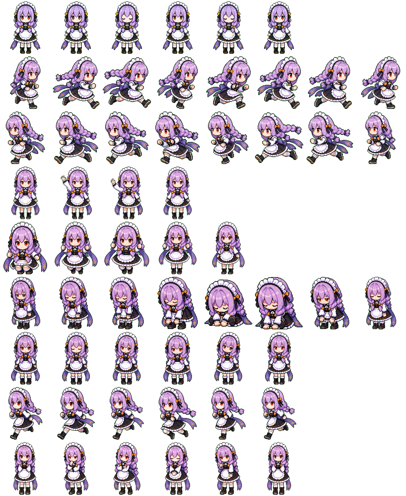 Atsuko Maid spritesheet preview
