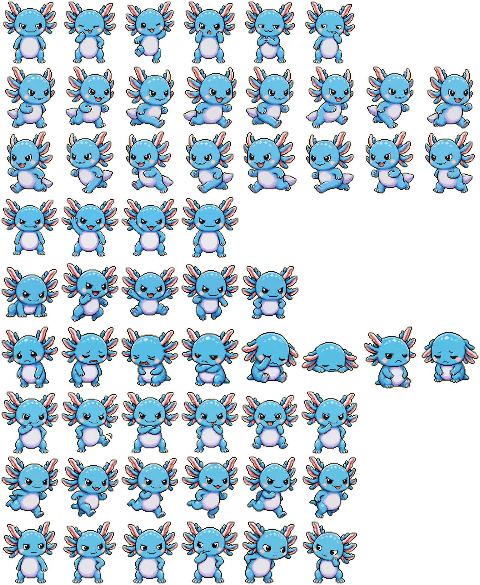 Axobotl spritesheet preview
