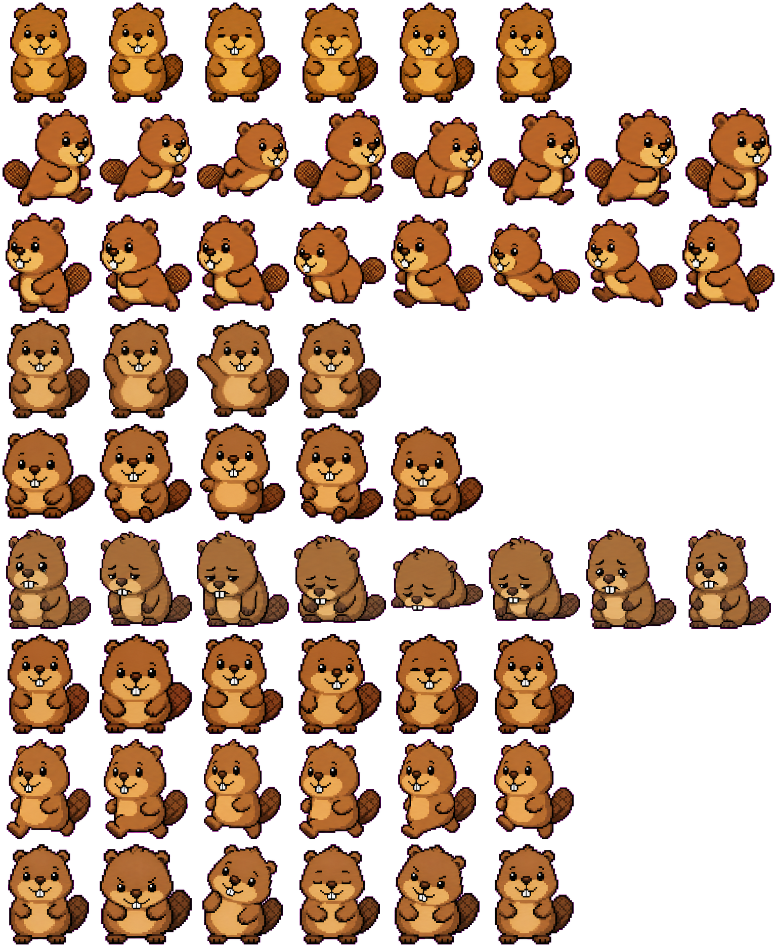 Beaver spritesheet preview