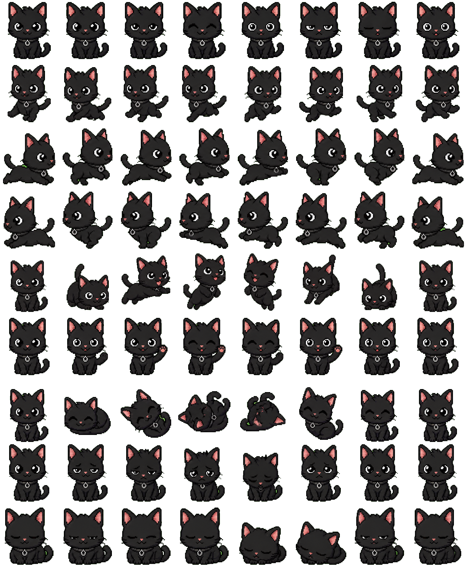 Black Cat animated desktop pet preview for Codex Pet