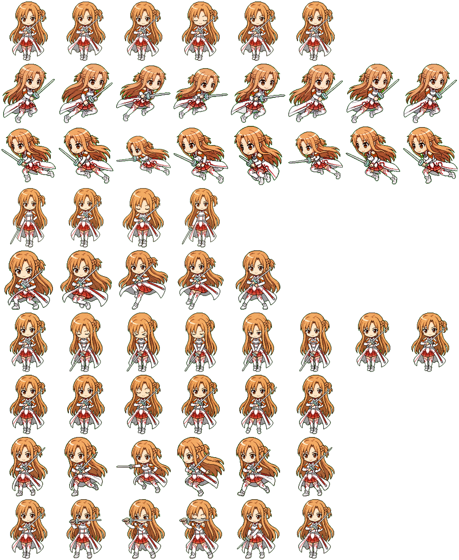 Blood Oath Asuna spritesheet preview