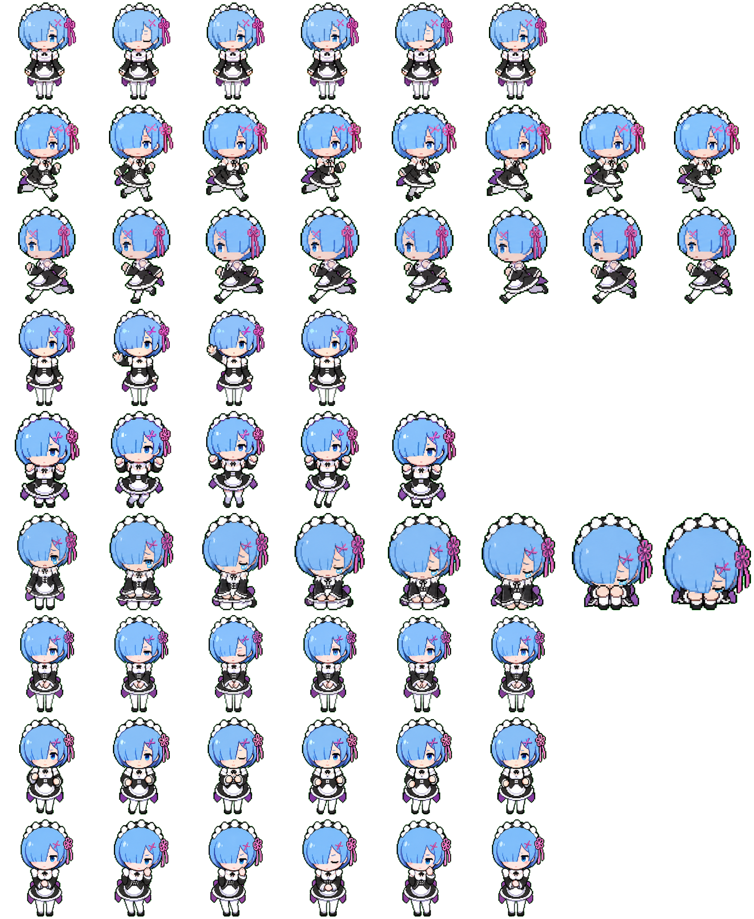 Blue Maid animated desktop pet preview for Codex Pet