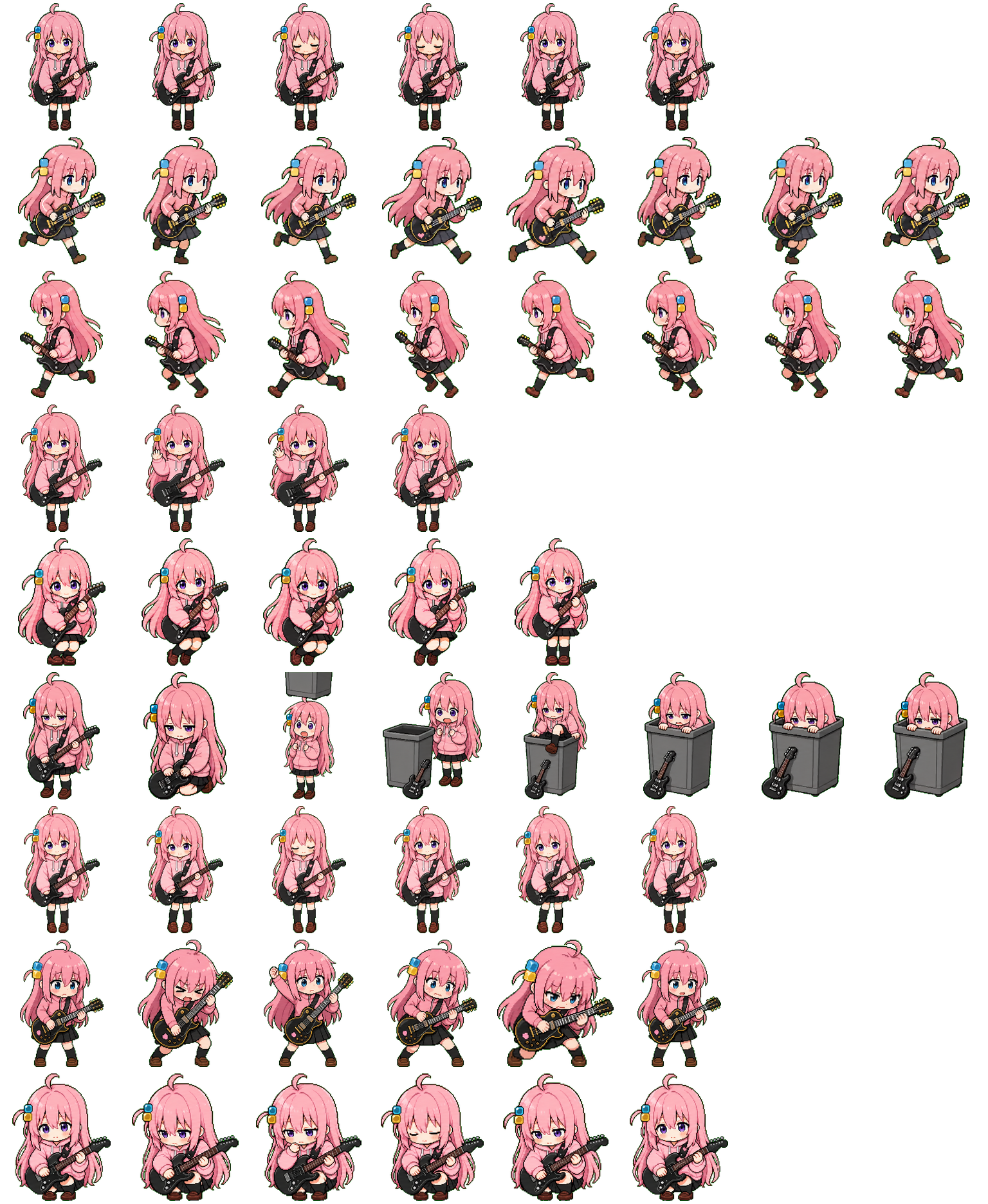 Bocchi animated desktop pet preview for Codex Pet