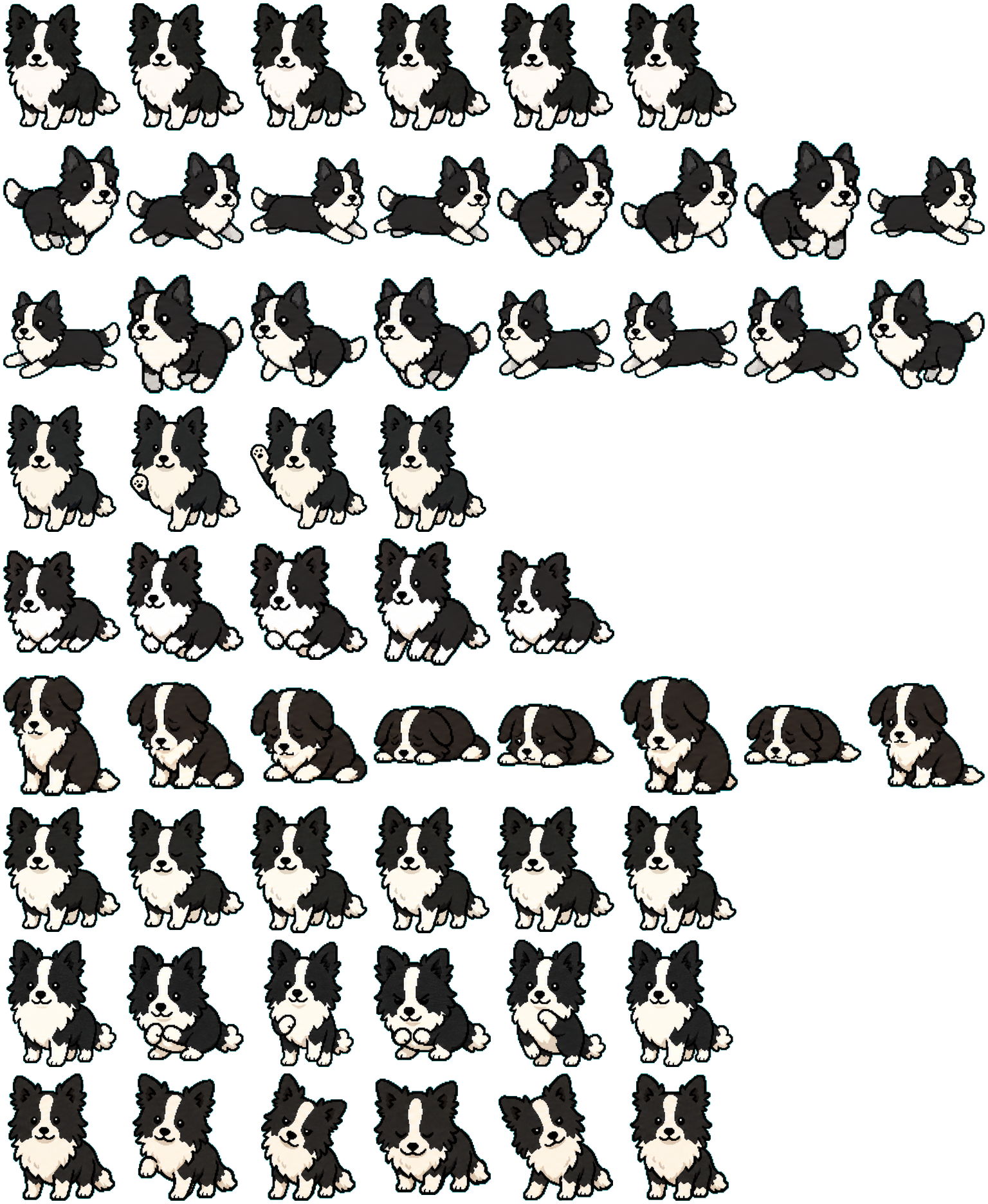 Border Collie spritesheet preview