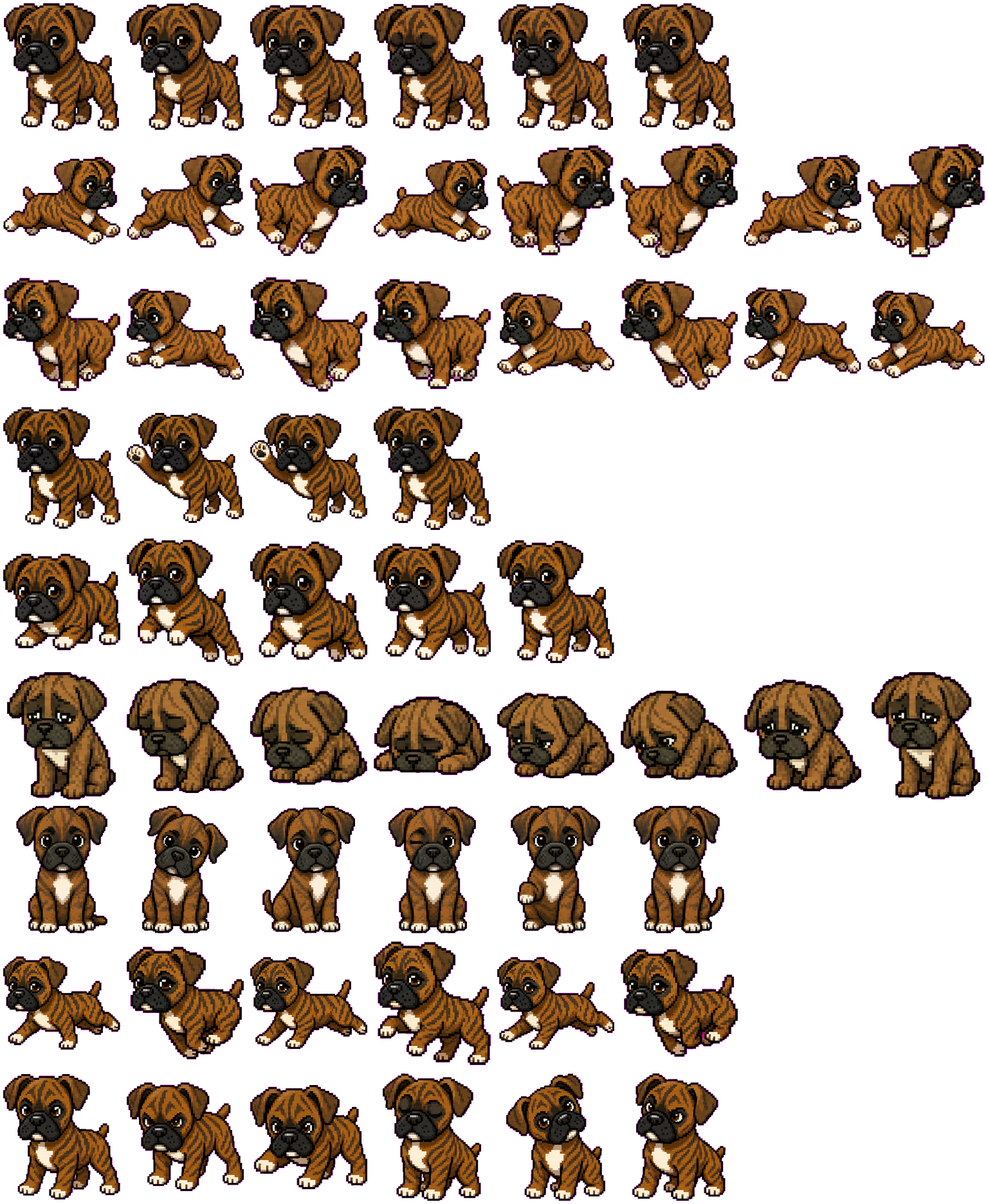 Brindle Boxer spritesheet preview