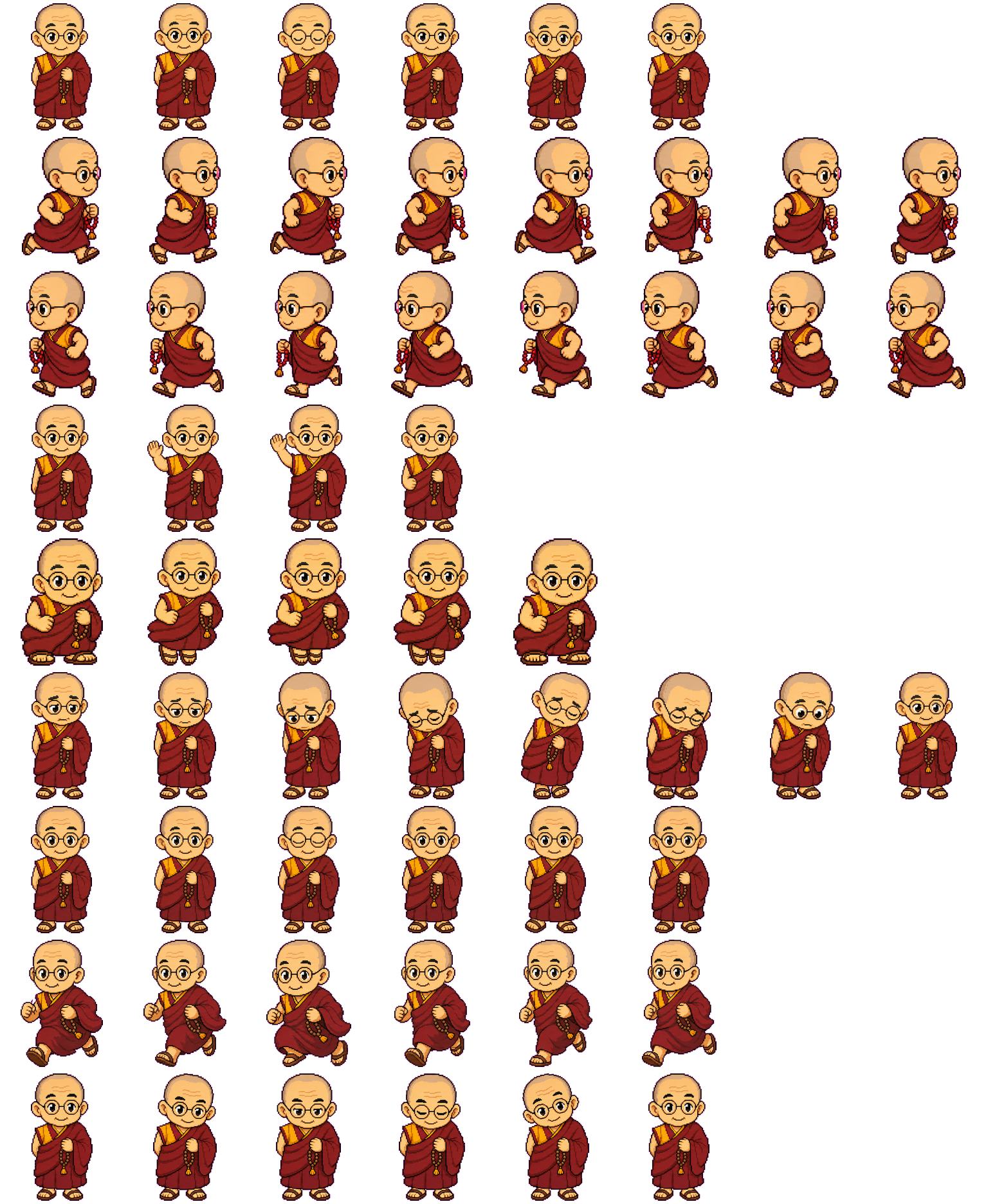 Buddhist spritesheet preview
