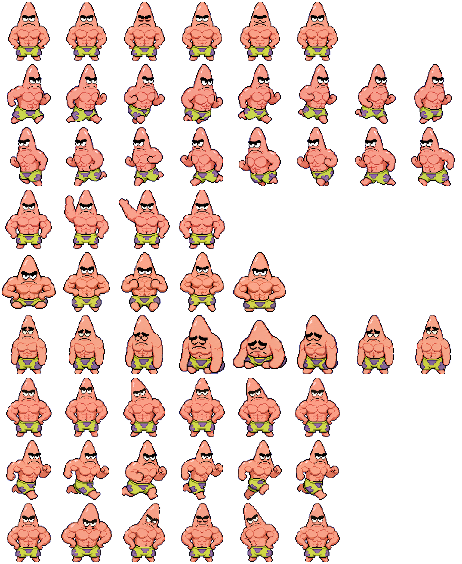 Buff Patrick spritesheet preview