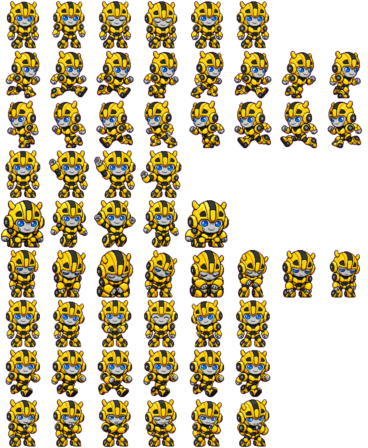 Bumblebee spritesheet preview