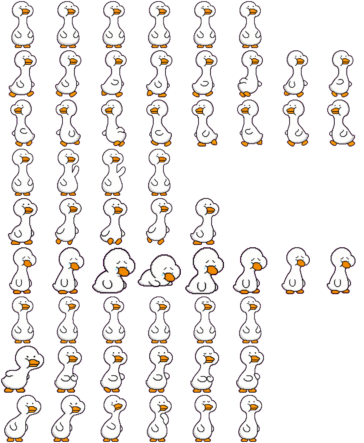 不鸭 spritesheet preview