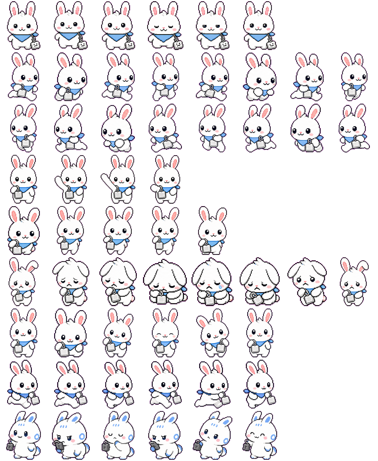 Byte Bunny spritesheet preview