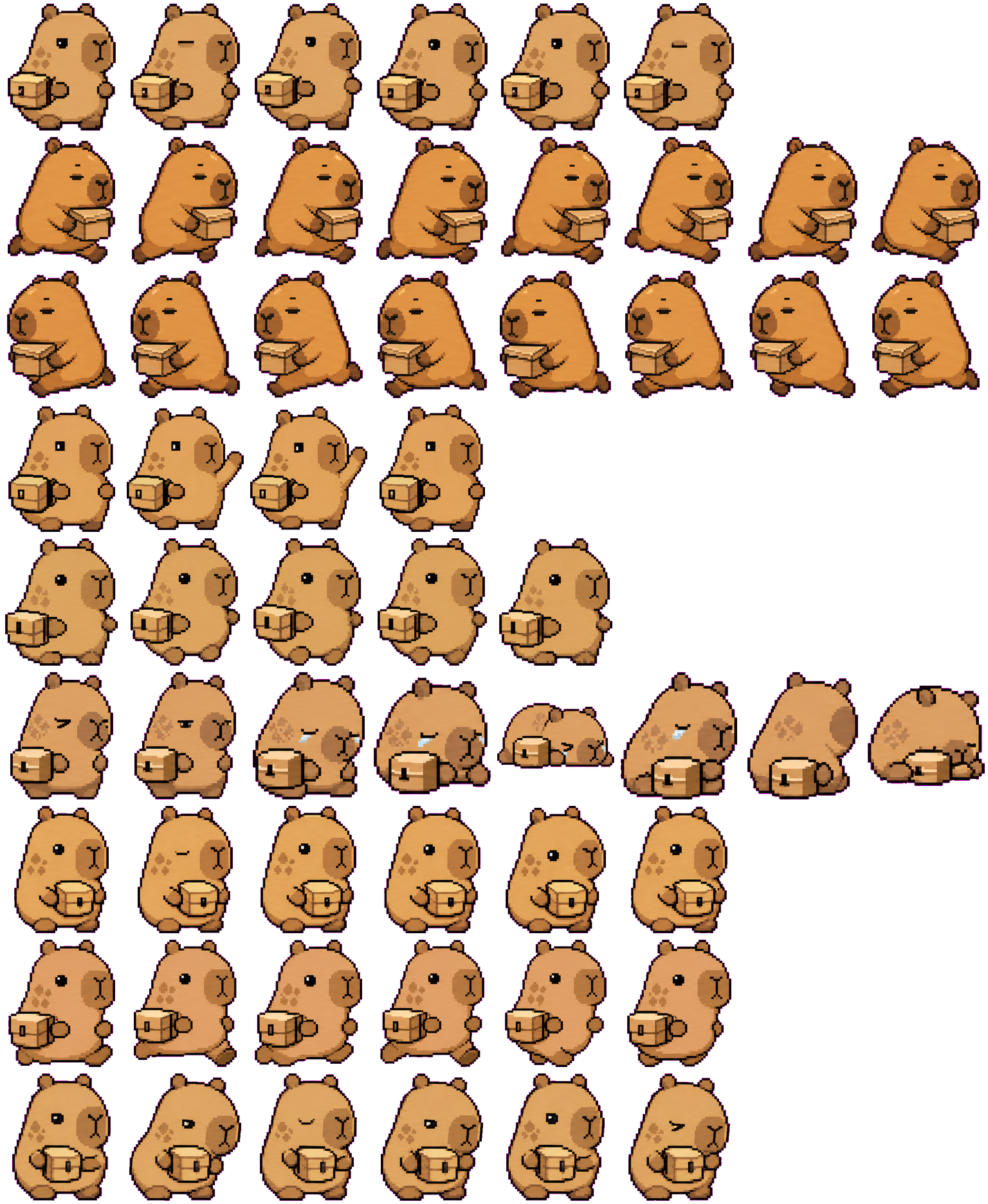 Cache Capy spritesheet preview