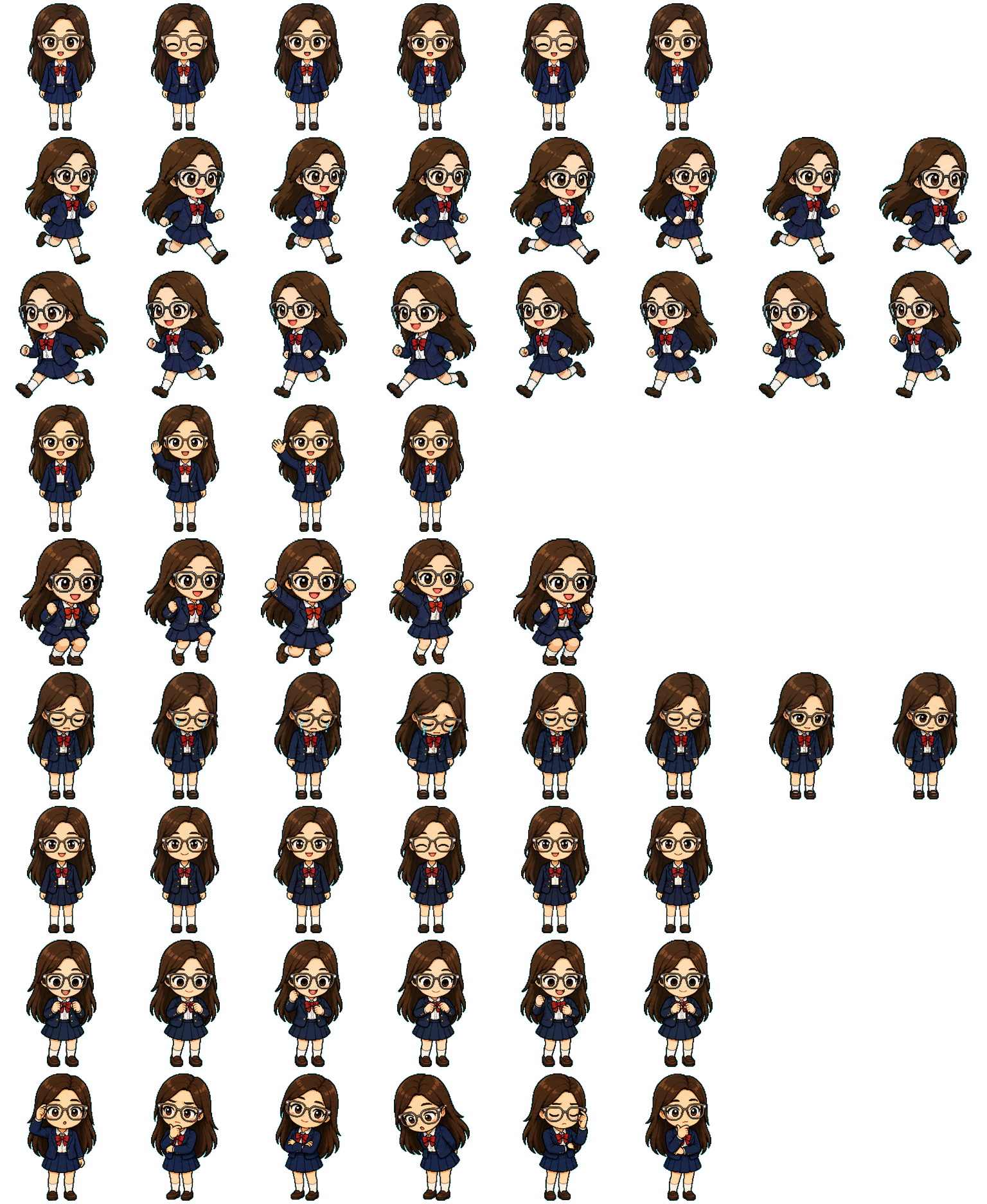 Campus Mika spritesheet preview