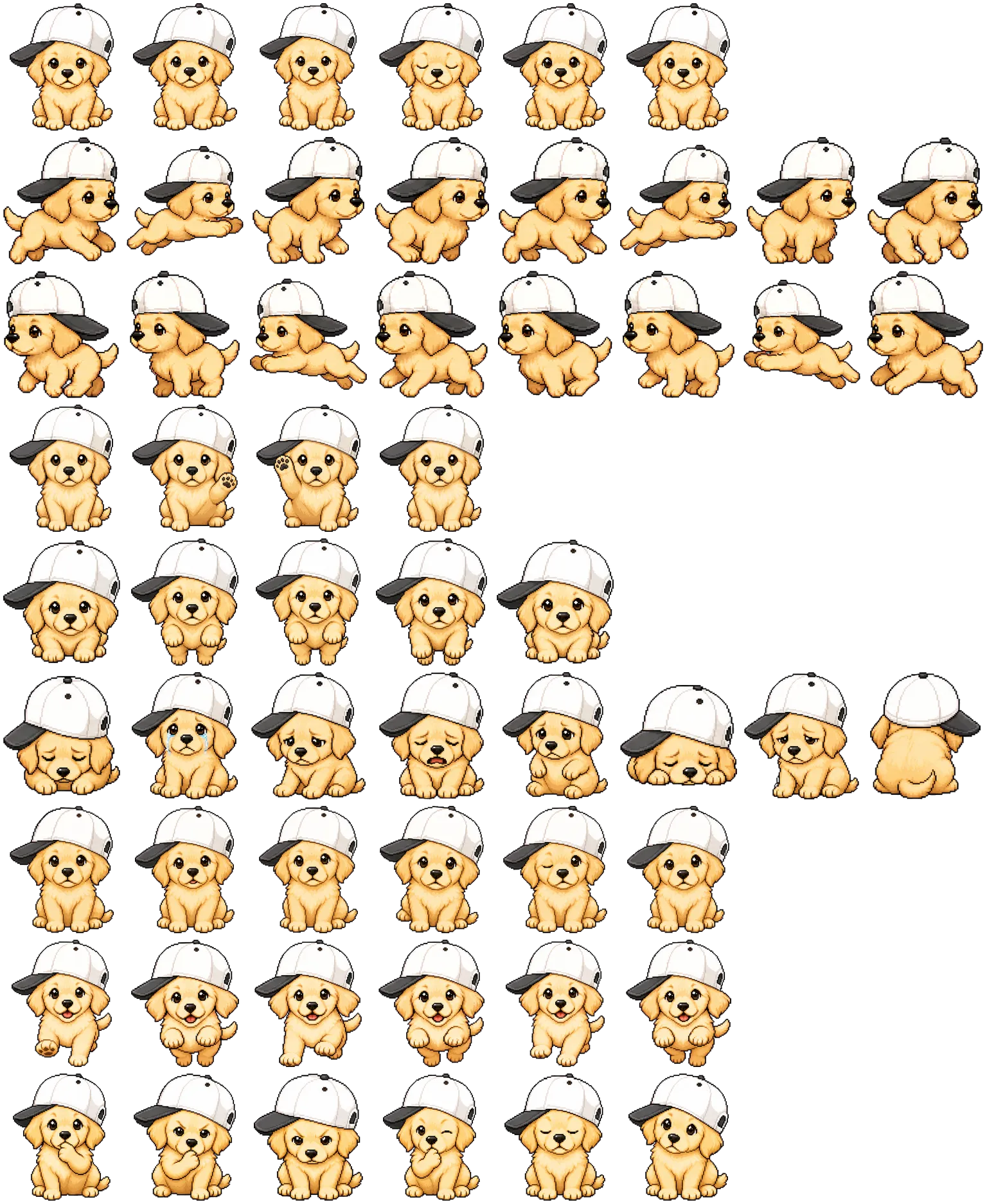 Cap Puppy spritesheet preview