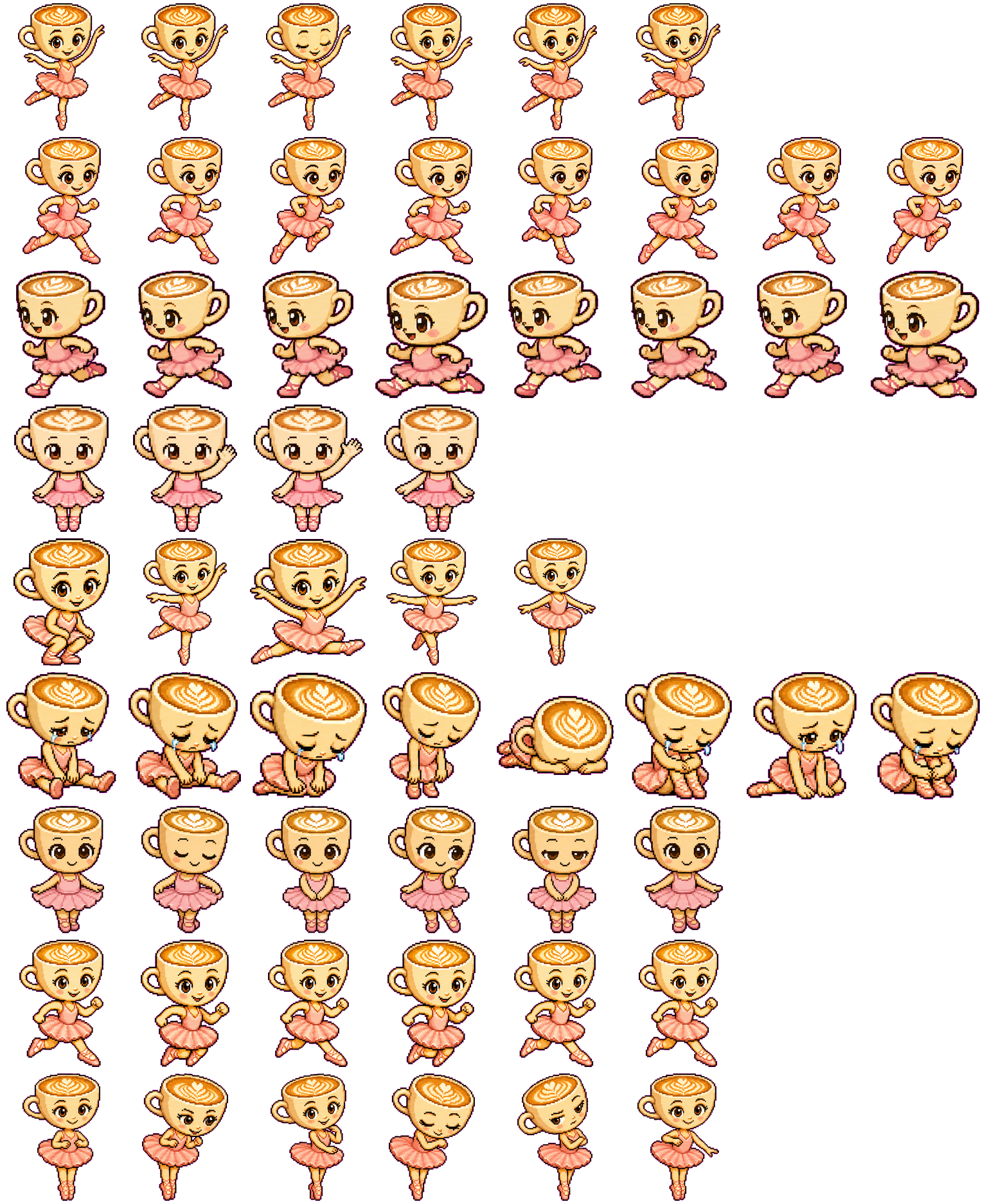 Cappuccina spritesheet preview