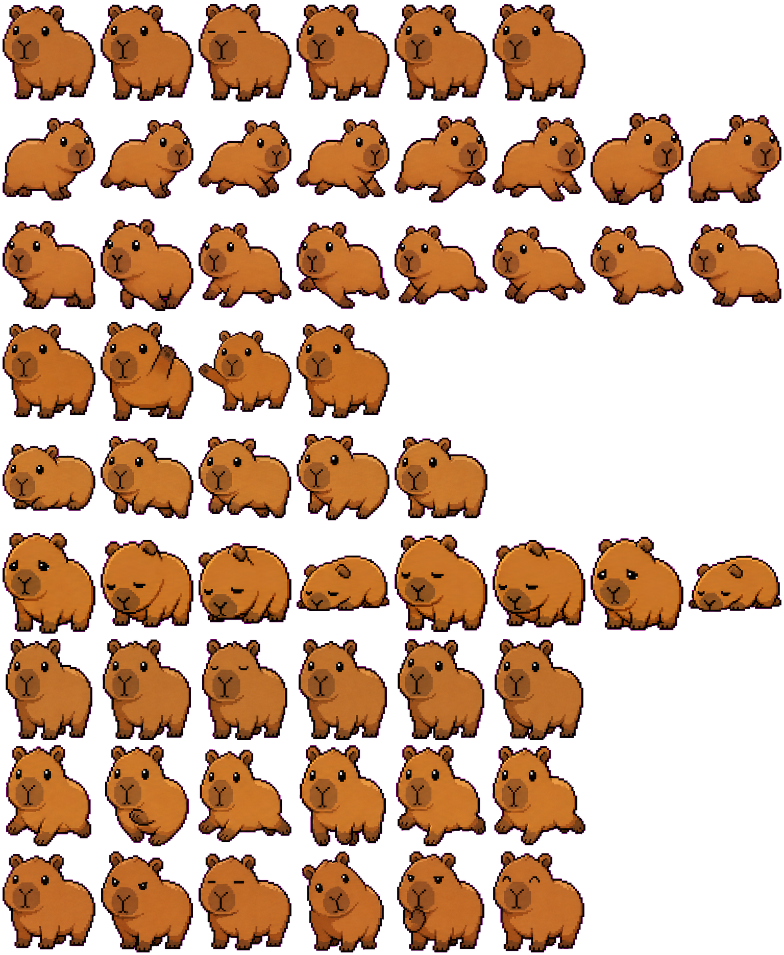Capy spritesheet preview
