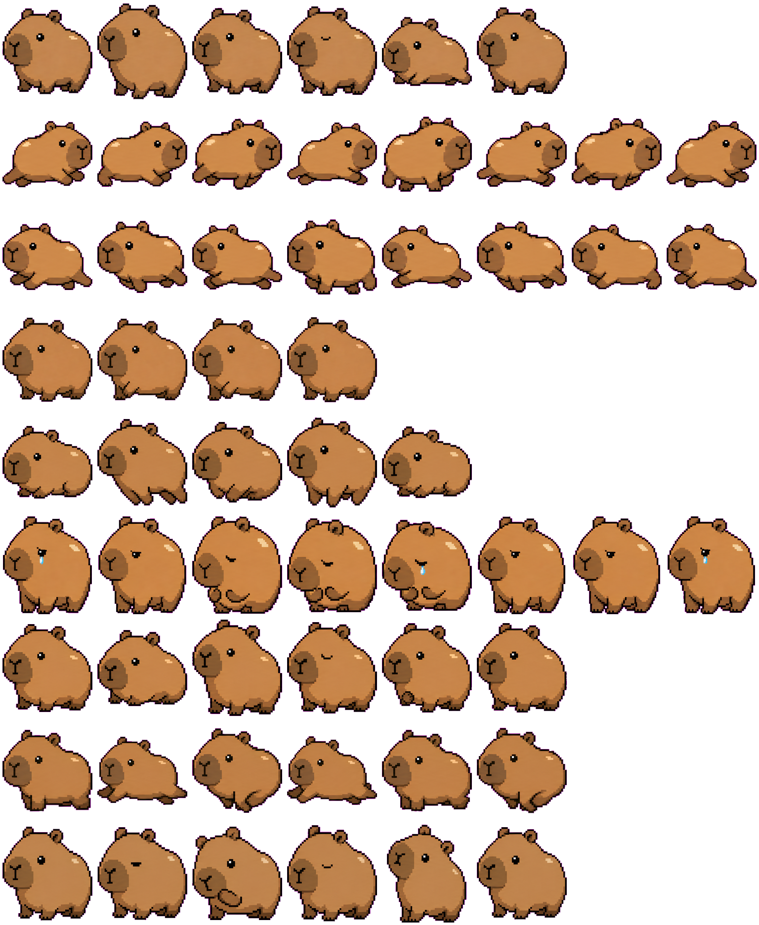 Capy spritesheet preview