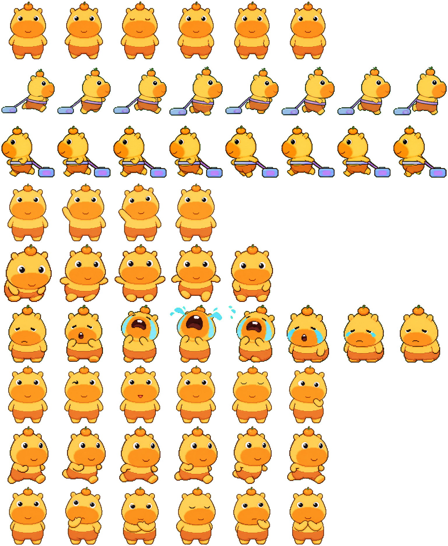 CapybaraLuLu spritesheet preview