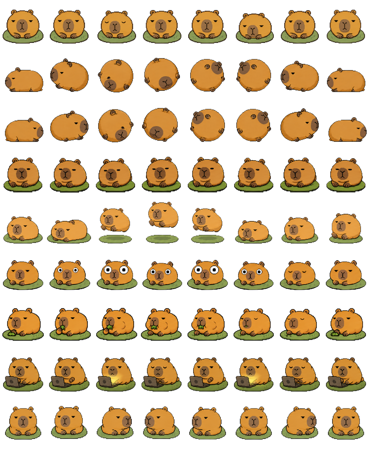 capymells animated desktop pet preview for Codex Pet