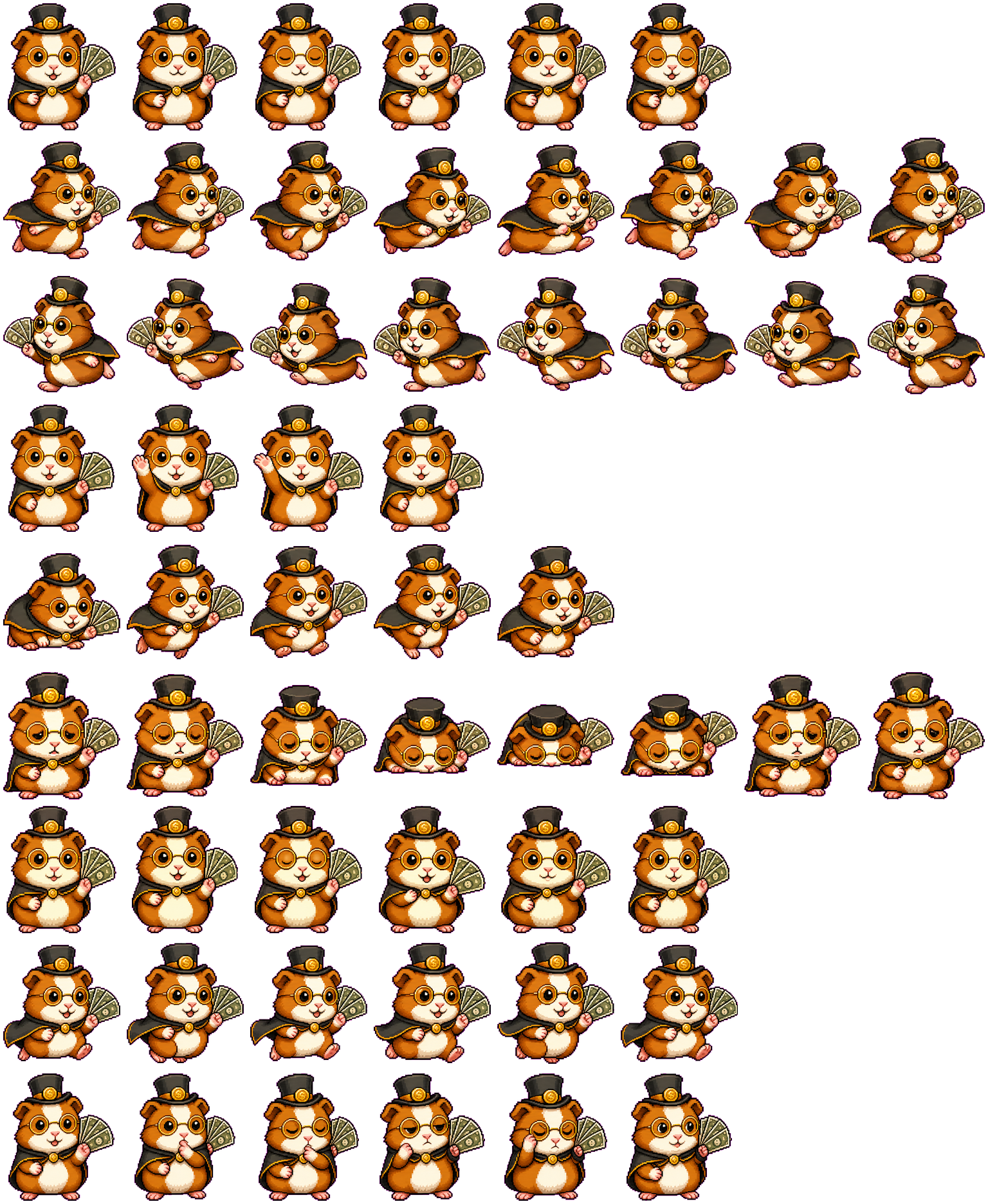 Cash Cuy spritesheet preview