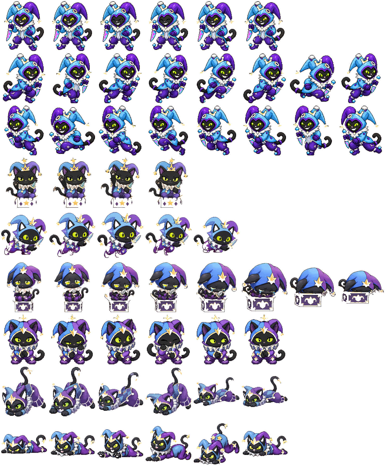 Cat-in-the-Box Shaco spritesheet preview