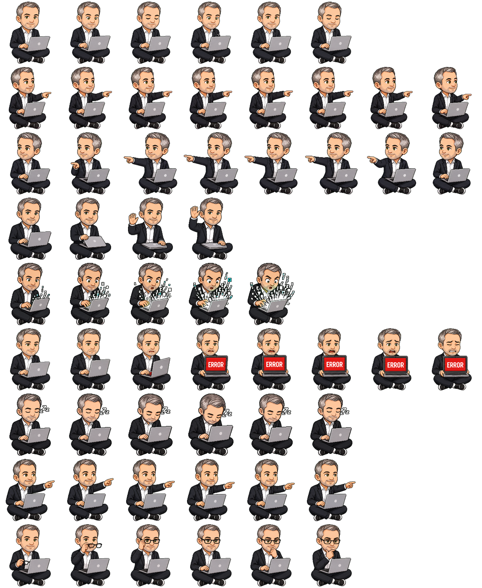 Cedric Coder spritesheet preview