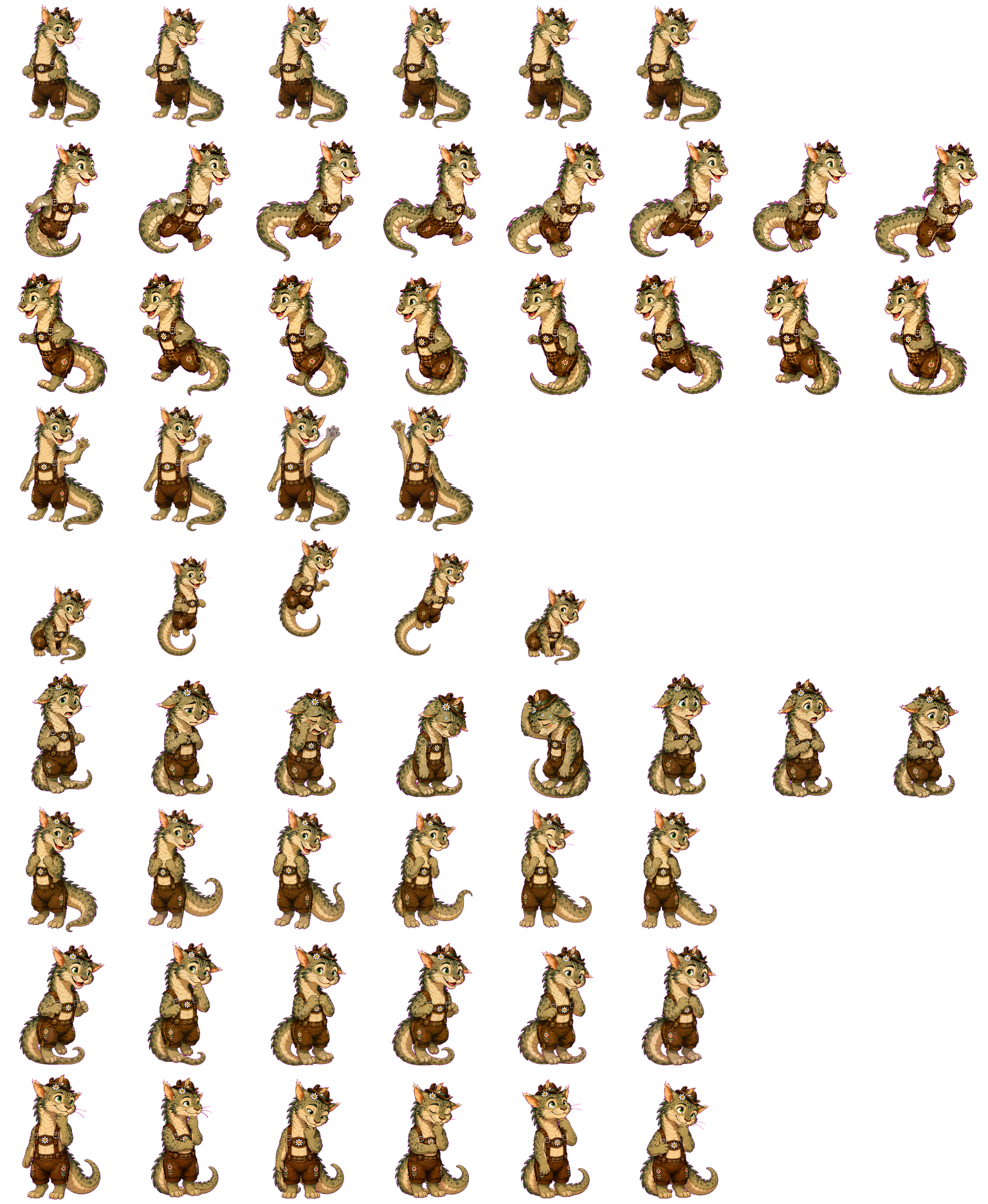Cheerful Tatzelwurm animated desktop pet preview for Codex Pet