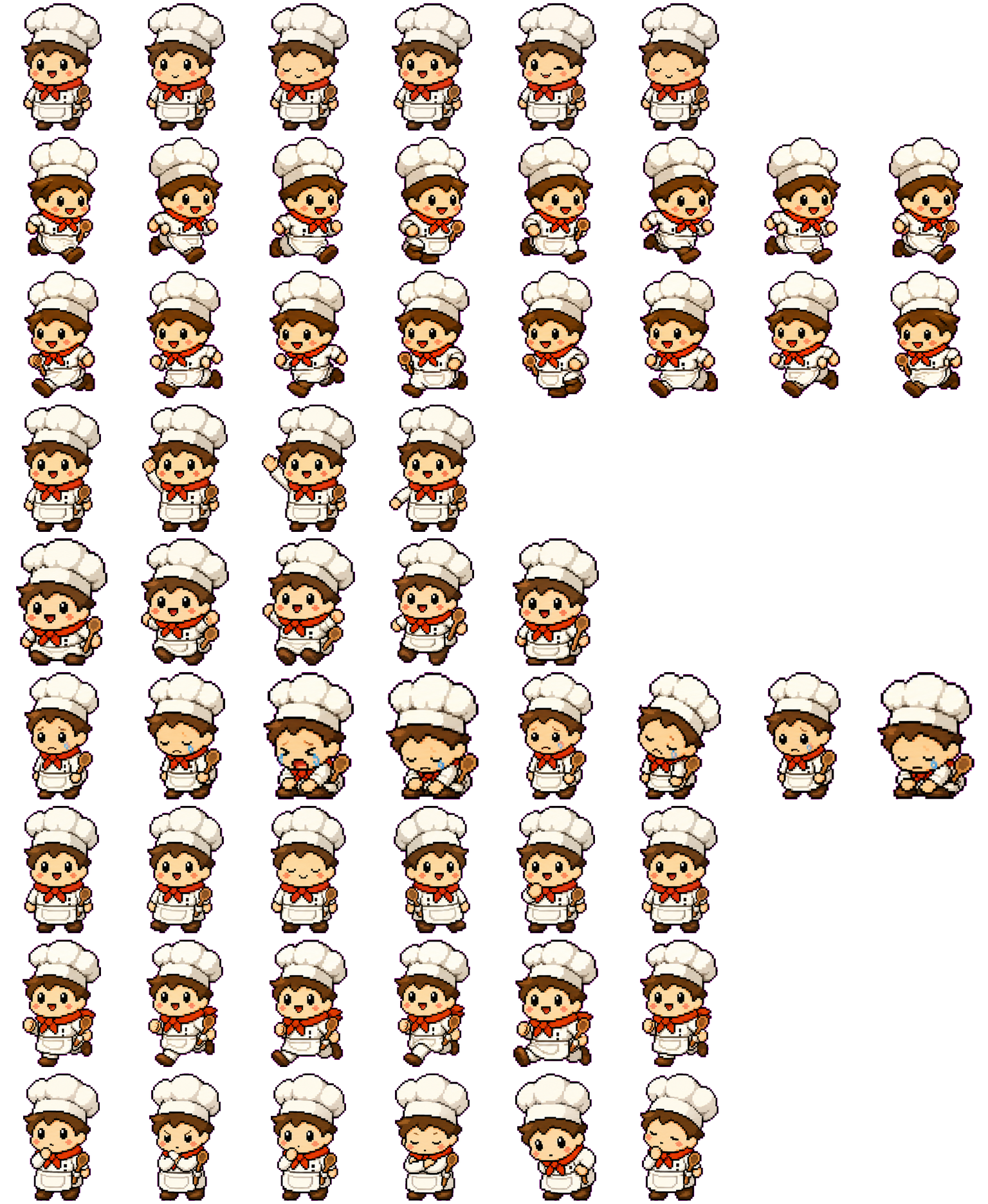 Chefito spritesheet preview