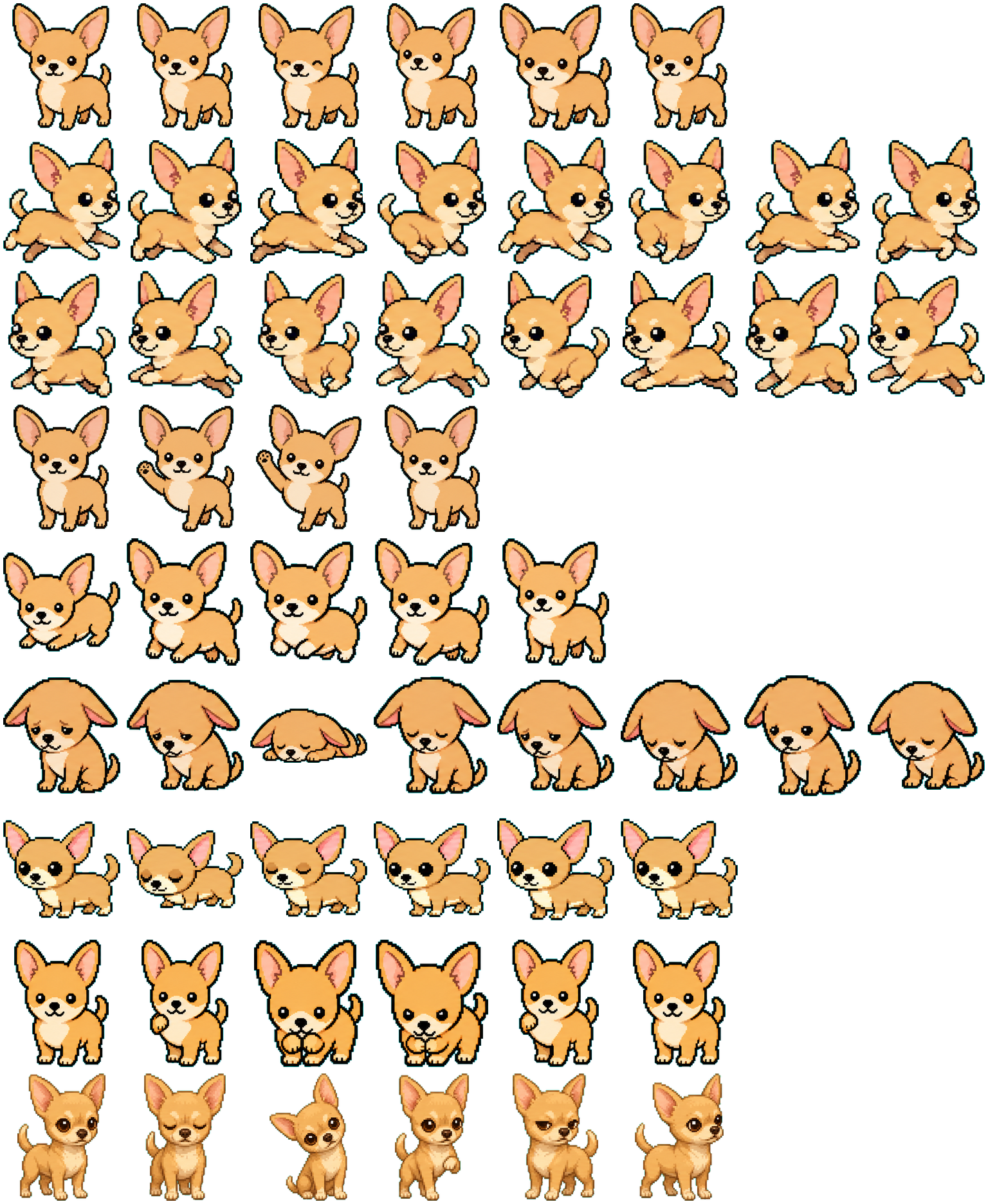 Chihuahua spritesheet preview