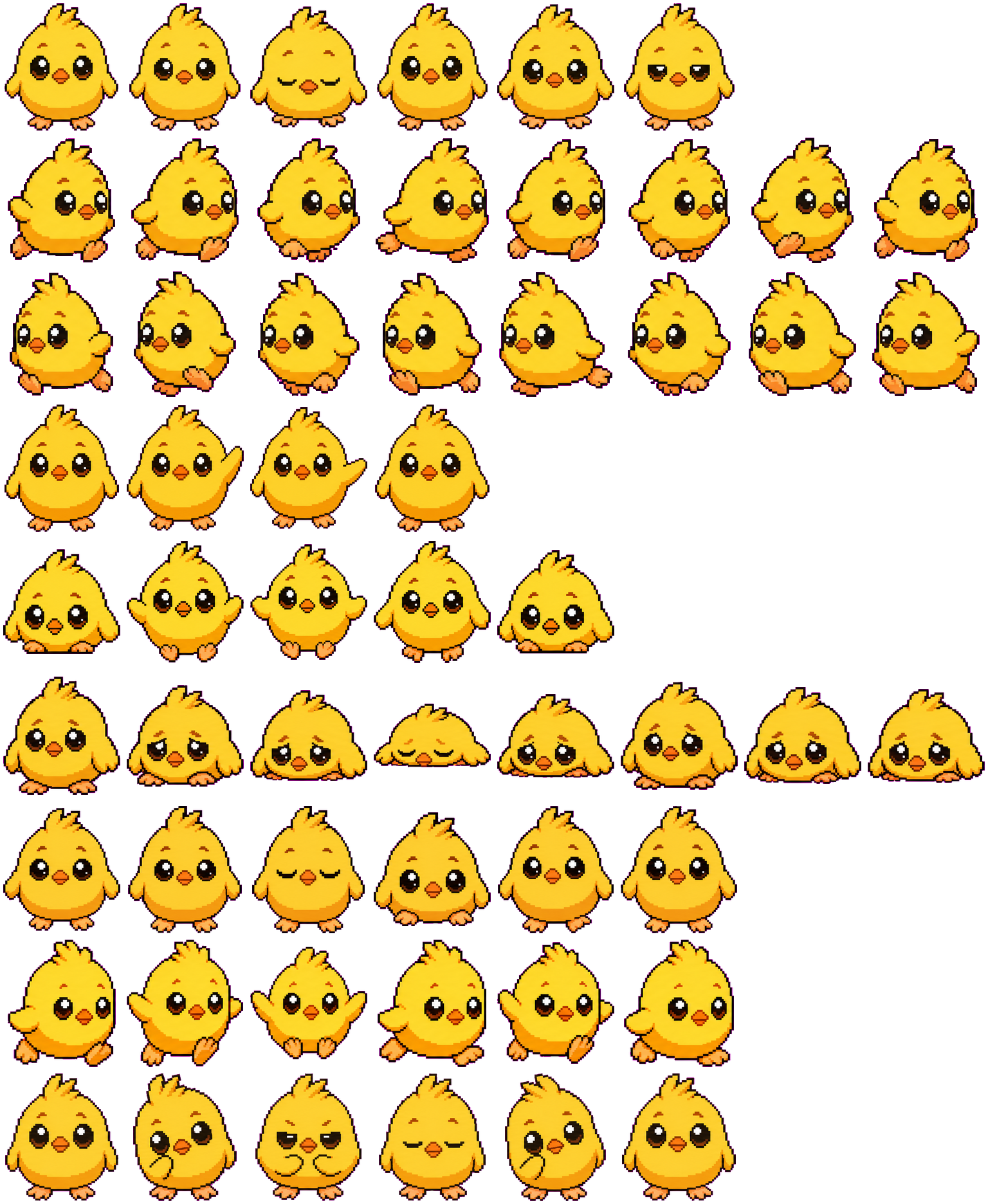 Chikny spritesheet preview