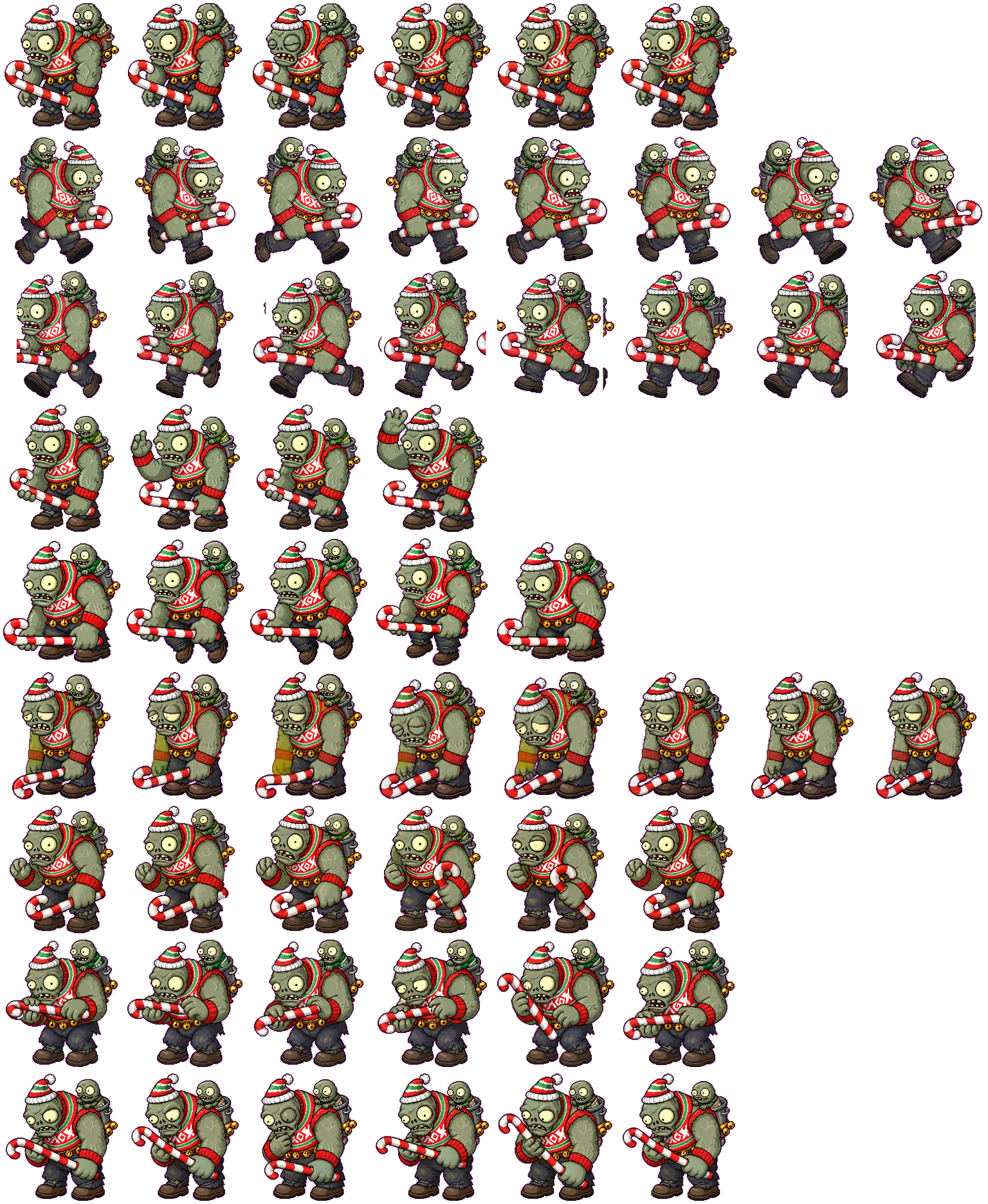 Christmas Zombie animated desktop pet preview for Codex Pet