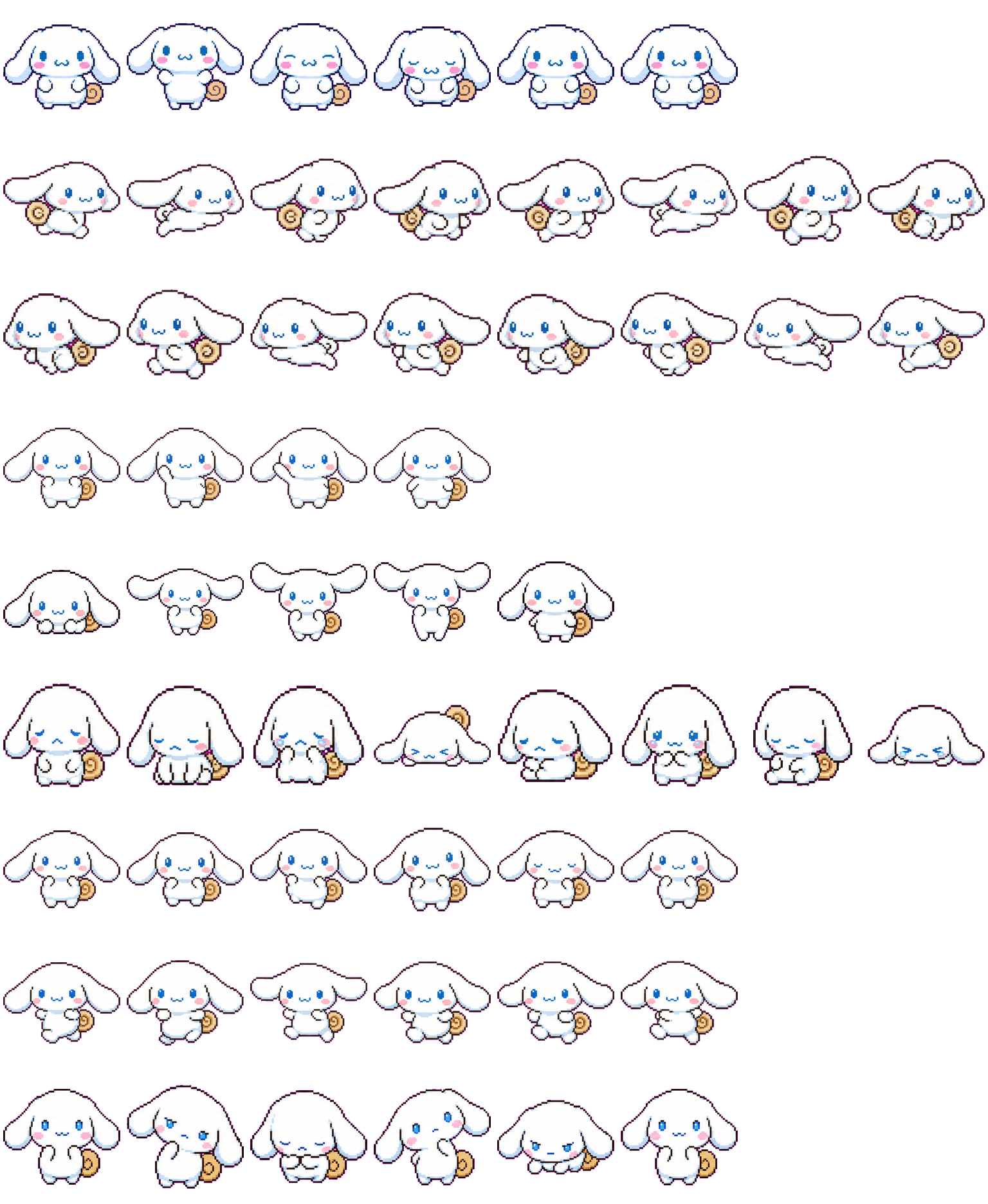 Cinnamoroll spritesheet preview