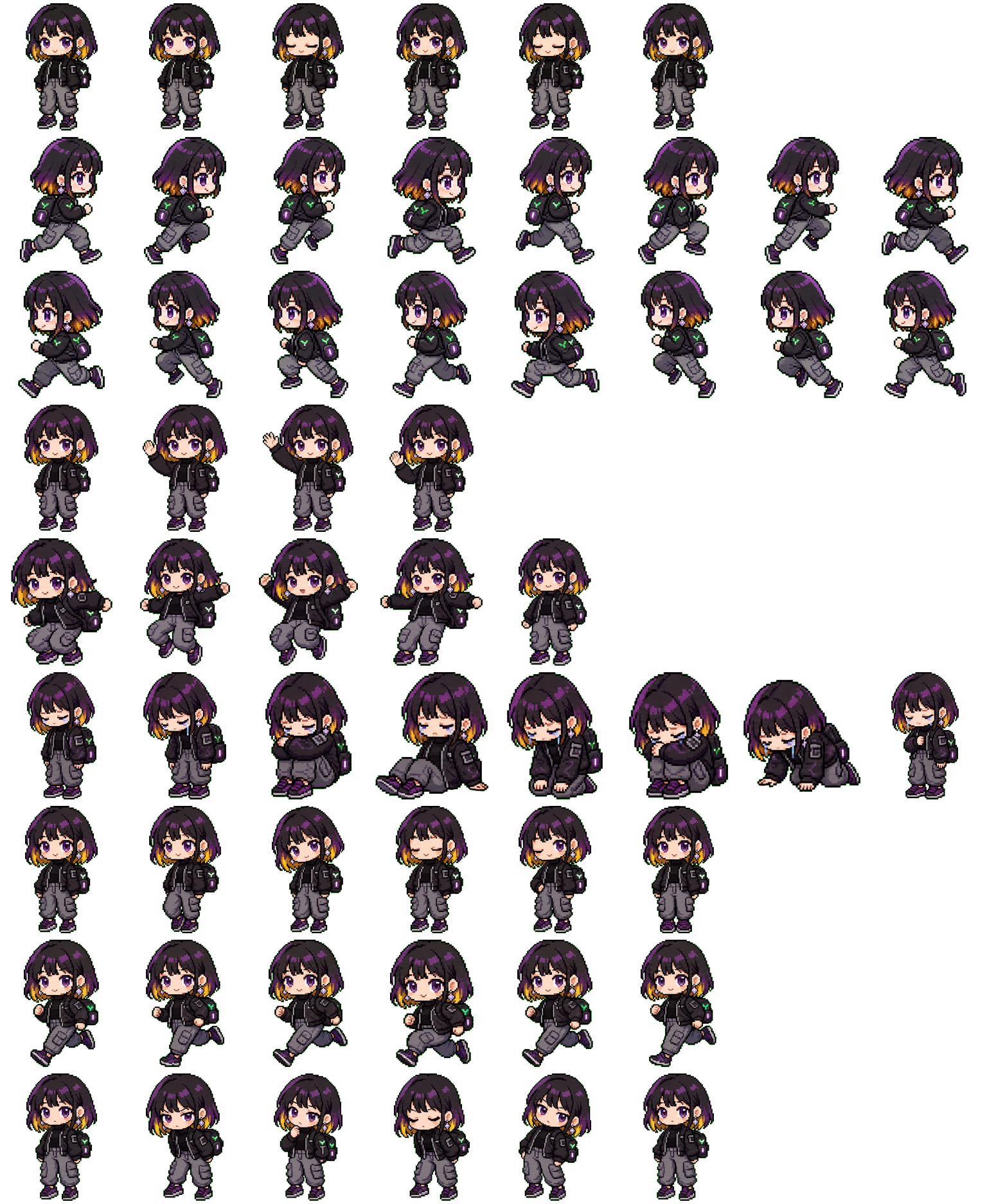 kuro-chan spritesheet preview