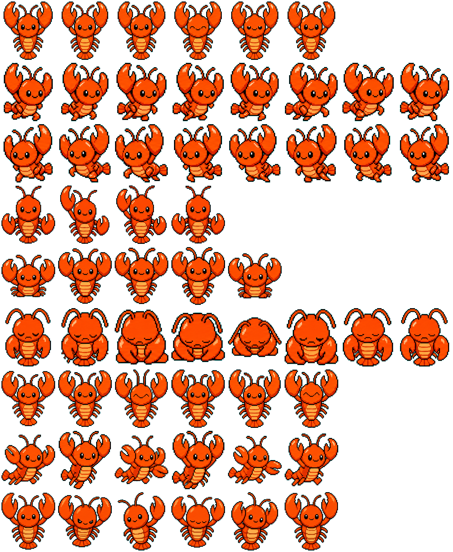 Clawby spritesheet preview