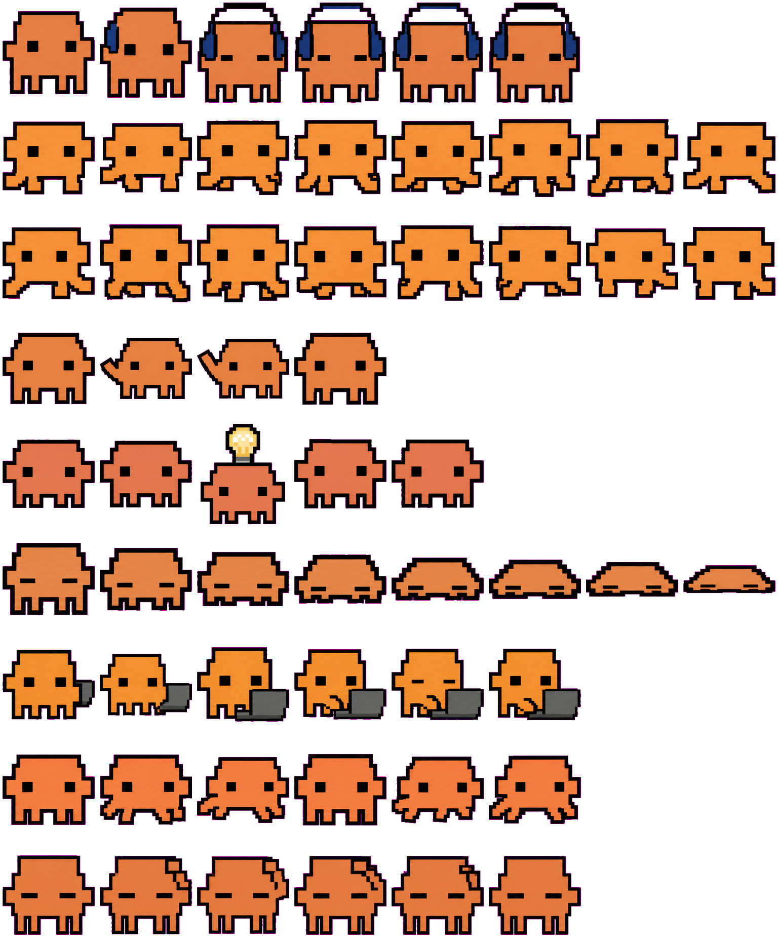 Clawd spritesheet preview