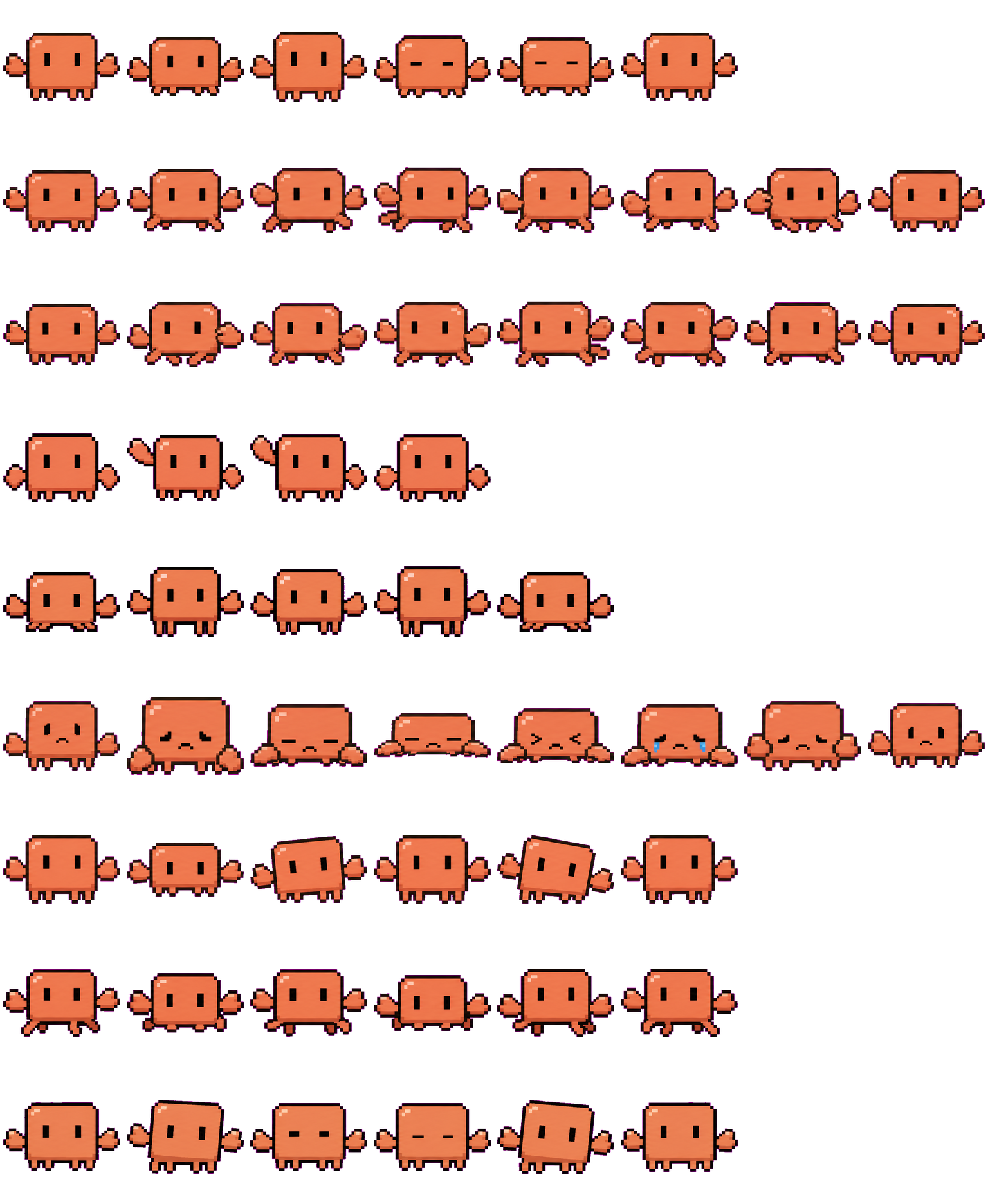 Clawd Crab spritesheet preview