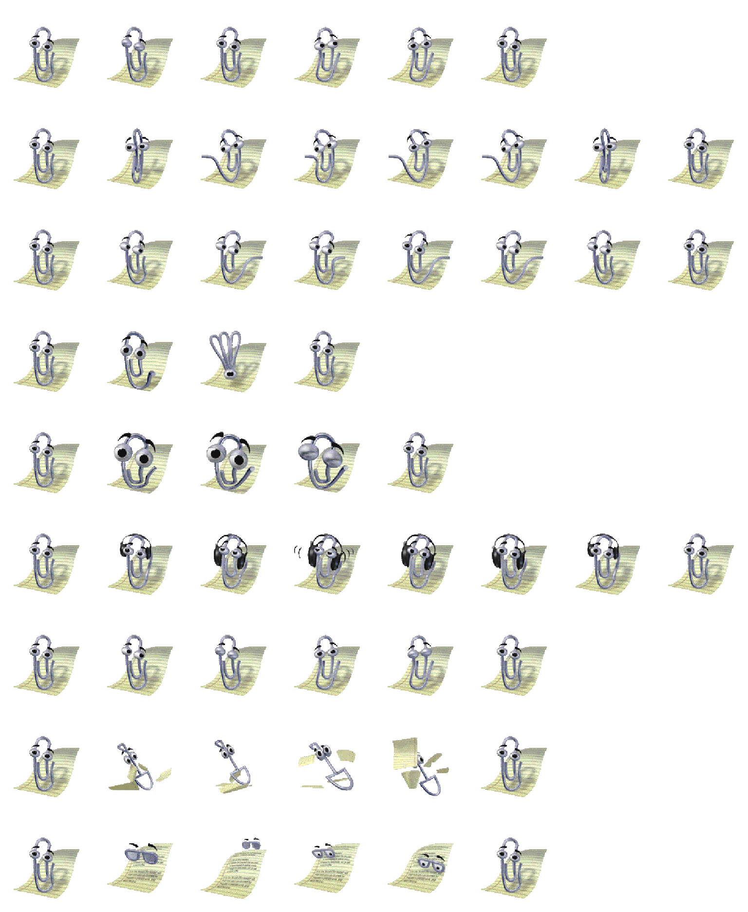 Clippy spritesheet preview