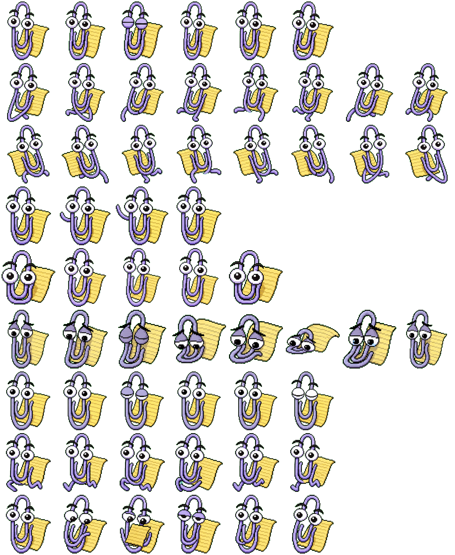 Clippy spritesheet preview