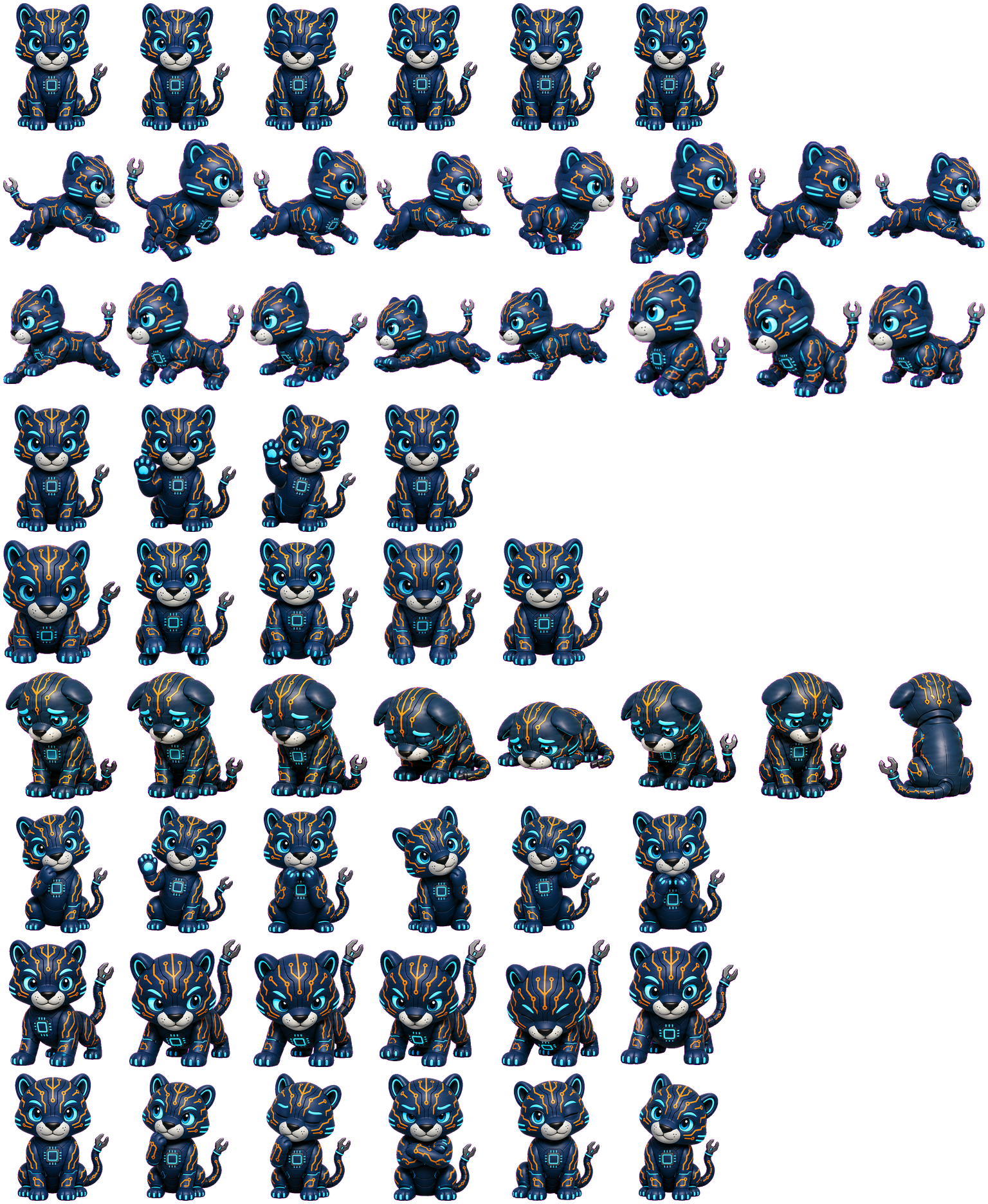 Code Tiger animated desktop pet preview for Codex Pet