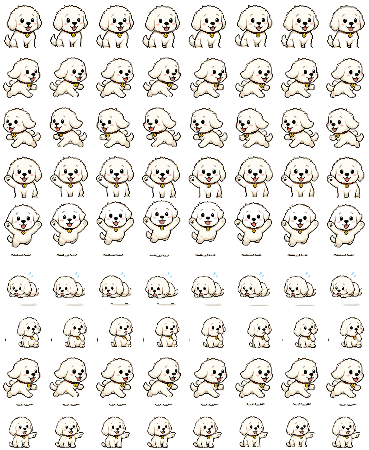 Puppy spritesheet preview