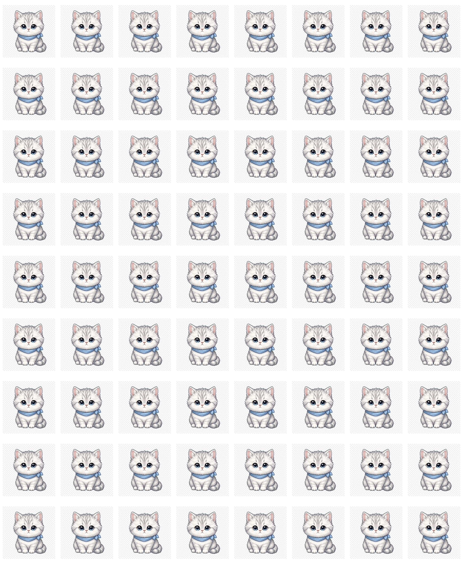 Silver Kitten animated desktop pet preview for Codex Pet