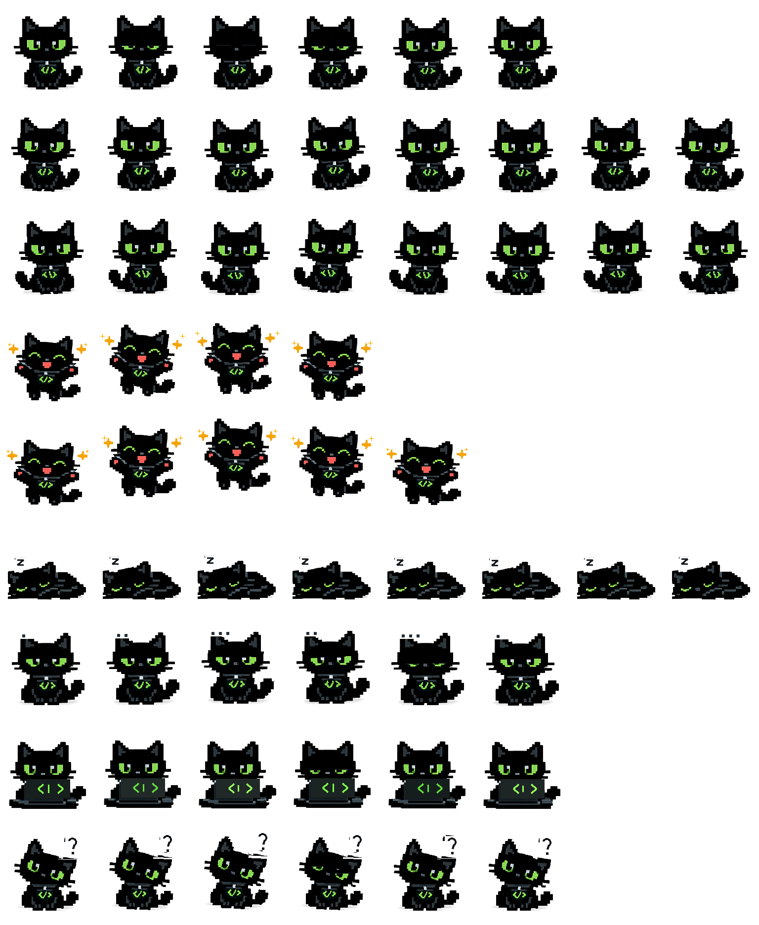 Coding Cat animated desktop pet preview for Codex Pet